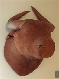 large suede leather "taxidermy"