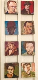 Hugo Niehaus original signed portraits 9 by 9 acrylic on canvas.