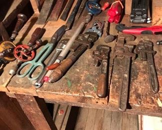 Variety of vintage hand tools