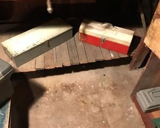  Vintage tool boxes with Tools