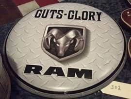 Ram trucks guts glory 24 inch button sign