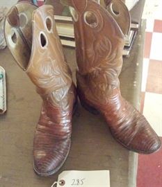 vintage lizard skin cowboy boots