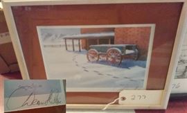 art print signed by Dean St. Clair, western artist, passed away in 2003