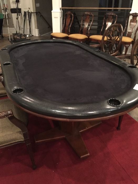Double Pedastal Game Table with Seating for 8 