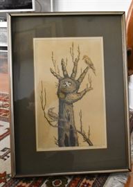 Curt Frankenstein Lithograph, "The Nest", Signed & Numbered (Approx. 18" L 24" H including frame)