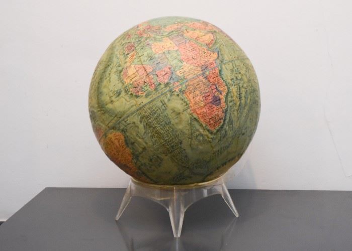 Vintage Globe (Approx. 14" H)