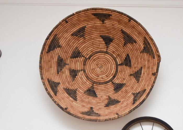 African Woven Coil Basket (Approx. 19.5" Diameter)