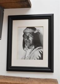 Native American Portrait Print, Framed (Approx. 13.5" L x 16.75" H including frame)
