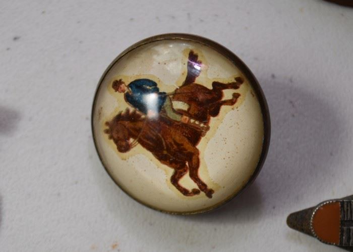 Vintage Equestrian Button