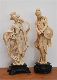 Asian Composite Statues (Tallest is approx. 14" H)