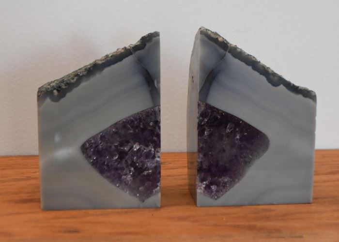 Geode Bookends (Approx. 4.75" H)