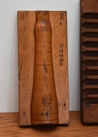 Vintage Industrial Bottle Mold (Wood)
