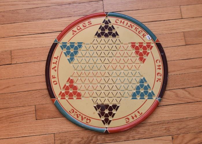 Vintage Chinese Checkers Game Board (1938)