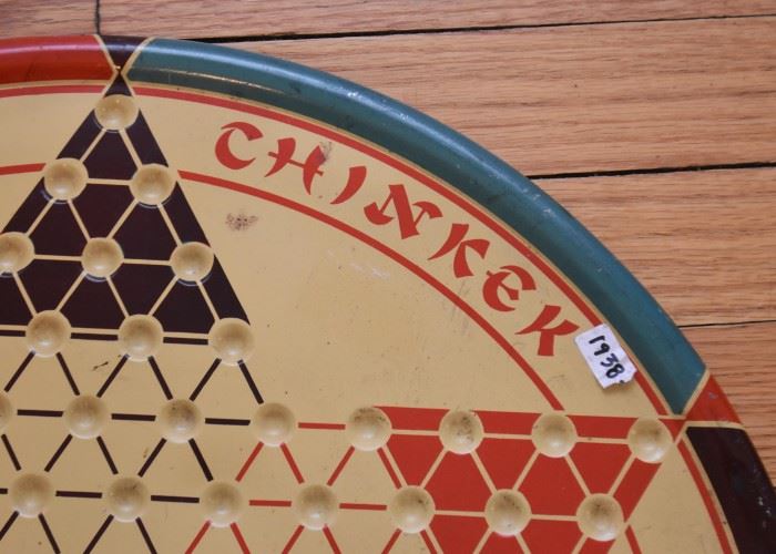 Vintage Chinese Checkers Game Board (1938)