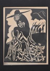 Woodblock Print - "Voodoo" (Artist's Proof, 1935)