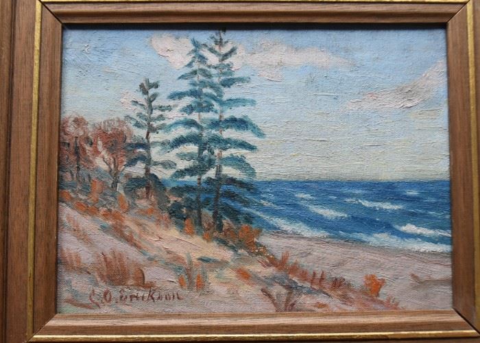 Small Framed Landscape Painting, Signed