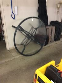 Patio table part of a set which includes 4 chairs