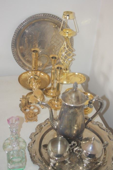 BRASS AND PLATED ITEMS