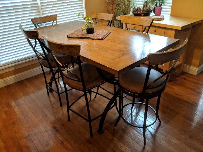 Bar height  table and chairs