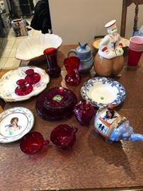 Assorted Decorative Serving Pieces