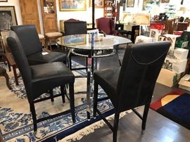 Kitchenette Dining Kitchen Table Black Glass