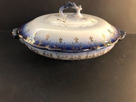 Flow Blue Casserole Dish 