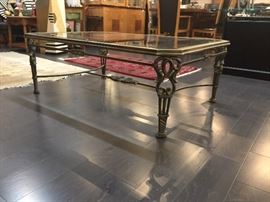 Brass and Glass Coffee Table 