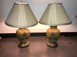 Pair of Cloisonne Frederick Cooper lamps