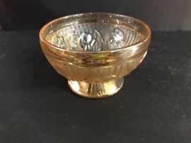 Jeanette Glass Iris Herringbone Marigold Sherbet