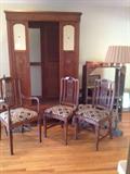 Armoire and chairs