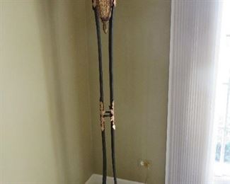 4 COLUMN TORCHIERE UPLIGHT LAMP
GOLD PAINTED SHADE