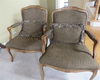 FRENCH STYLE OPEN ARM CHAIR
CUSTOM UPHOLSTERED
