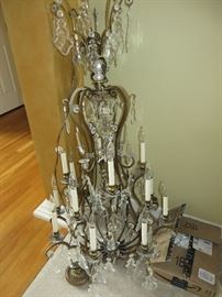 LARGE FRENCH STYLE THREE-TIER CRYSTAL CHANDELIER
