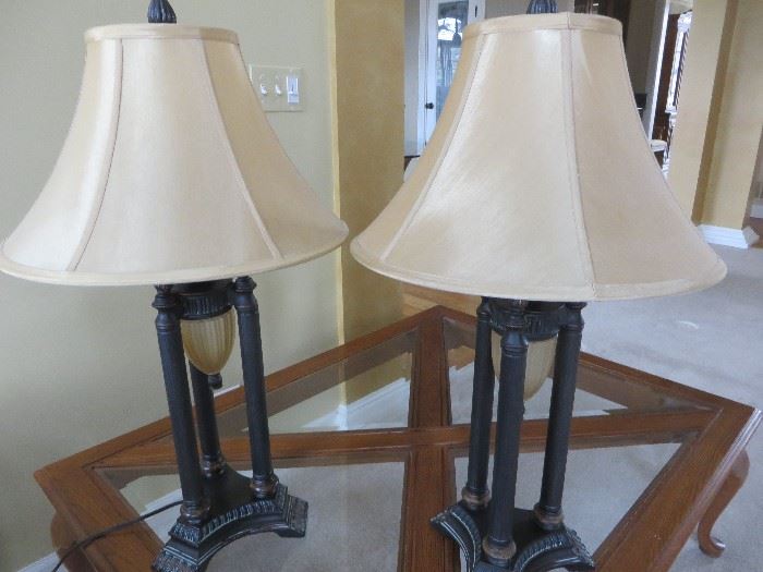 THREE COLUMN TABLE LAMPS
