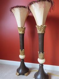 COLUMN BUFFET LAMPS
FANCY TRIMED SHADES