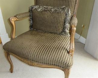 FRENCH STYLE OPEN ARM CHAIR
CUSTOM UPHOLSTERED