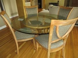 ROUND GLASS TOP TABLE & 6 CHAIRS
HYUNDAI FURNITURE INDUSTRIES HIGHPOINT N.C.