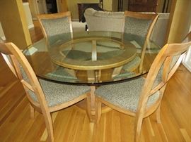 ROUND GLASS TOP TABLE & 6 CHAIRS
HYUNDAI FURNITURE INDUSTRIES HIGHPOINT N.C.