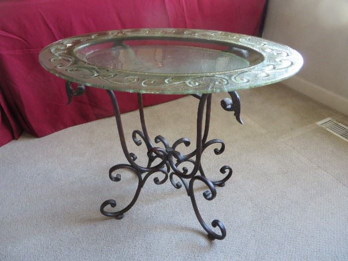 GLASS TOP TRAY TABLE
