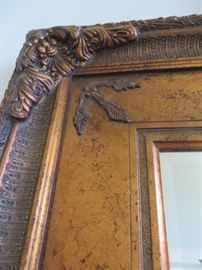 LARGE MIRROR IN ORNATE FRAME
 APPROXIMATELY 54"  x   95"
DETAIL