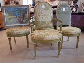 SET OF 6 DINING CHAIRS INCLUDES 2 ARM AND 4 SIDES