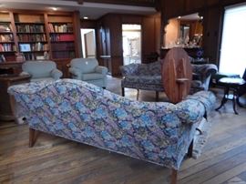 PAIR OF FLORAL SOFAS