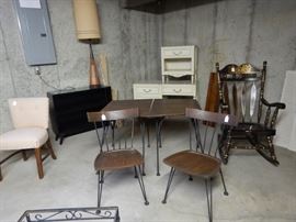 FULL BASEMENT, LOTS OF VINTAGE FURNITURE