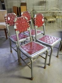 SET OF 4 ALUMINUM CHAIRS