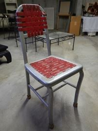 SET OF 4 ALUMINUM CHAIRS