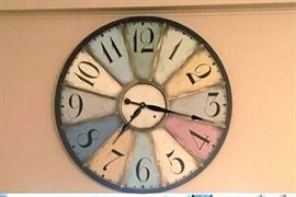 Linden Street Color Block Clock