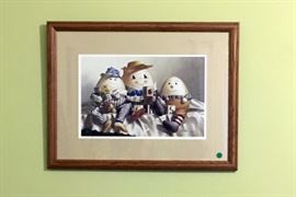 Michael J. Weber Signed Giclee  "Humpty Dumpty" 17/95