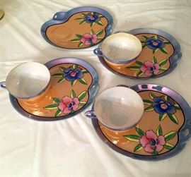 Vintage SEIEI Japanese Lustreware Snack Sets