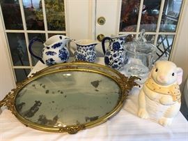 Antique Brass Convex Glass Frames and other Decor