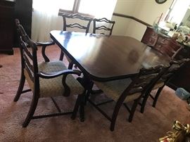 Dining Table / 6 Chairs - $ 448.00 Sollid wood antique set.